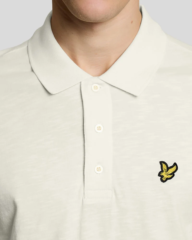 Lyle & Scott Herren-Polohemd aus feiner Baumwolle (Slub-Baumwolle) | Eiscreme