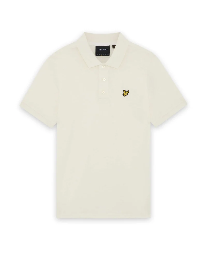 Lyle & Scott Herren-Polohemd aus feiner Baumwolle (Slub-Baumwolle) | Eiscreme