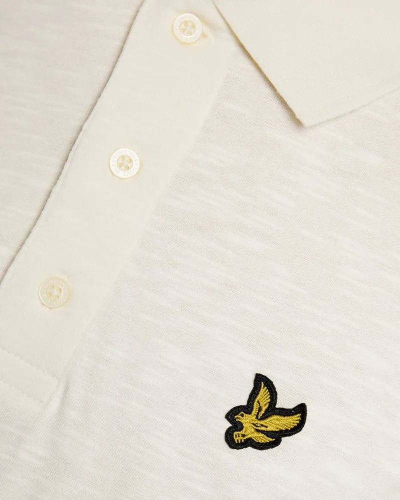 Lyle & Scott Herren-Polohemd aus feiner Baumwolle (Slub-Baumwolle) | Eiscreme