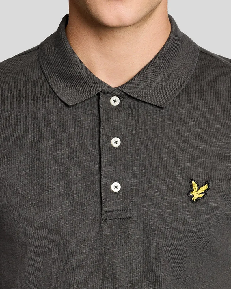 Lyle & Scott Herren-Polohemd aus feiner Baumwolle (Slub) | Gunmetal