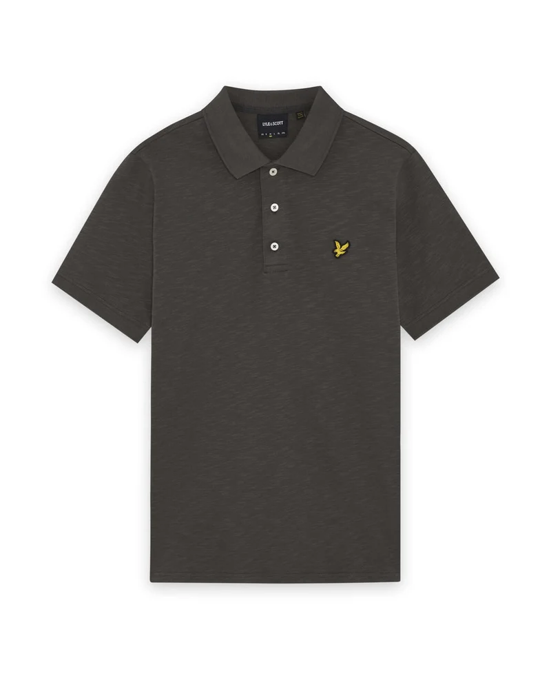 Lyle & Scott Herren-Polohemd aus feiner Baumwolle (Slub) | Gunmetal