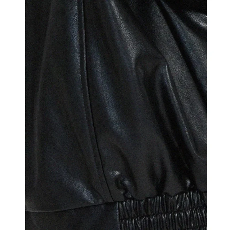 Heidi | Oversized Kunstlederjacke mit Reißverschluss