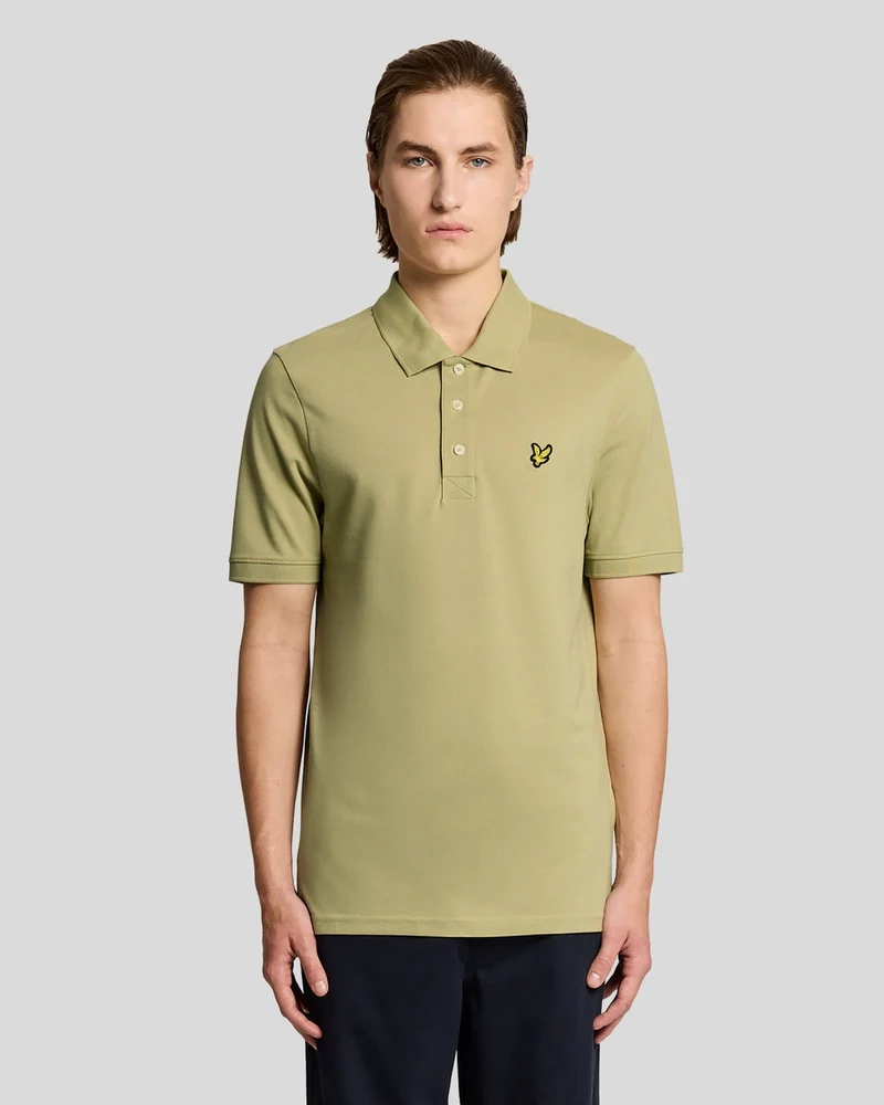 Lyle & Scott Herren-Poloshirt aus Baumwolle | Kräutergrün