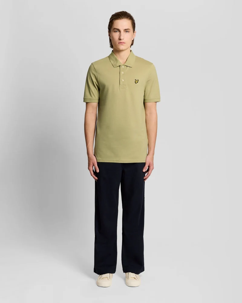 Lyle & Scott Herren-Poloshirt aus Baumwolle | Kräutergrün