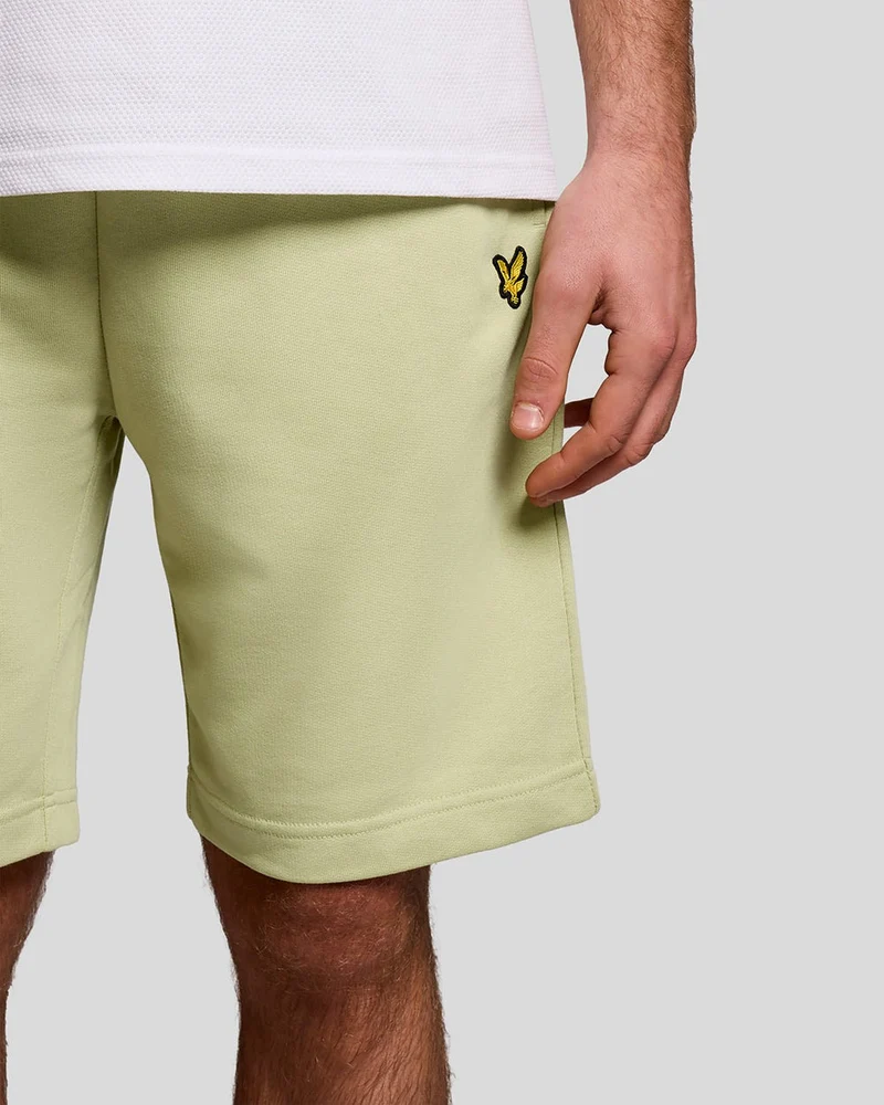 Lyle & Scott Herren-Baumwoll-Sweatshorts | Kräutergrün