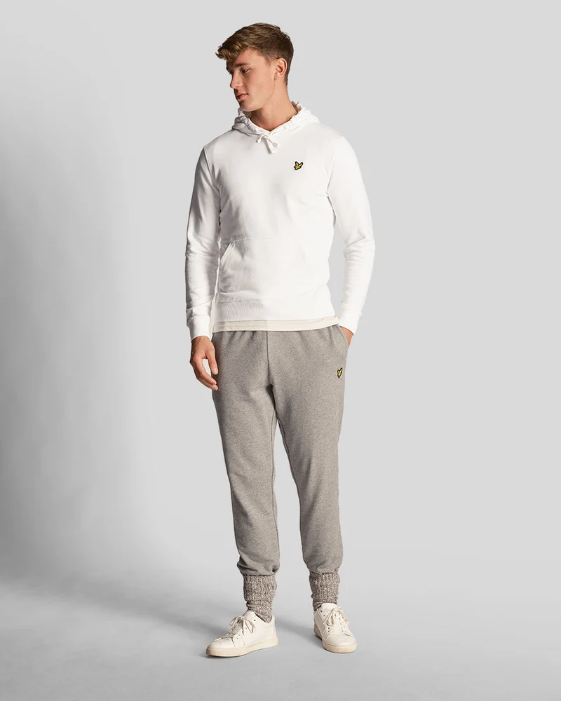 Lyle & Scott Herren-Hoodie aus Baumwolle mit Loopback-Muster | Weiß