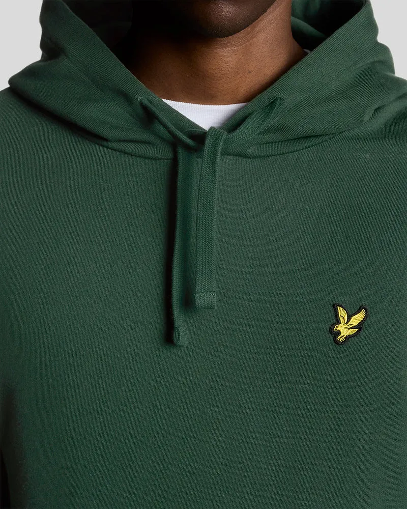 Lyle & Scott Herren-Hoodie aus Baumwolle mit Loopback-Muster | Dunkelgrün