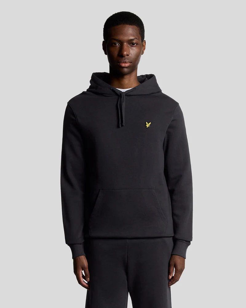 Lyle & Scott Herren-Hoodie aus Baumwolle mit Loopback-Muster | Dunkelblau