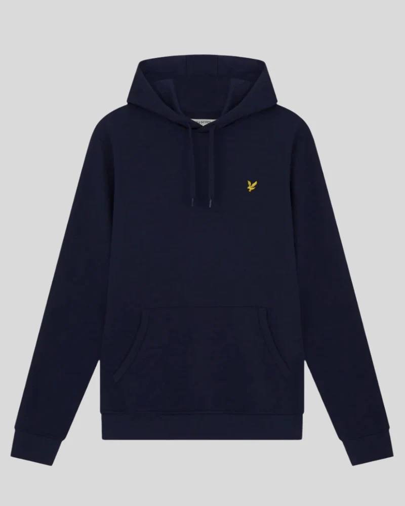 Lyle & Scott Herren-Hoodie aus Baumwolle mit Loopback-Muster | Dunkelblau