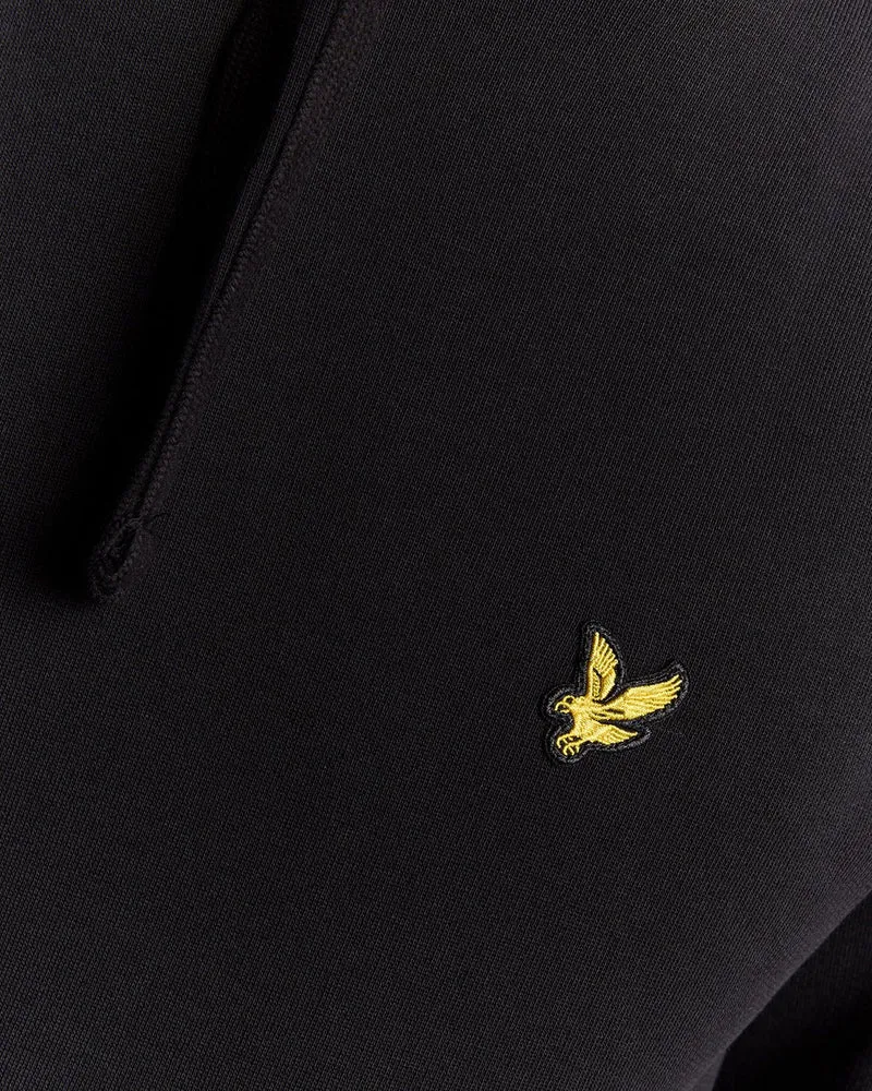 Lyle & Scott Herren-Hoodie aus Baumwolle mit Loopback-Muster | Schwarz