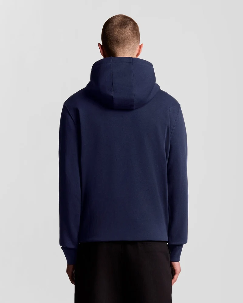 Lyle & Scott Herren-Hoodie aus Baumwolle mit Loopback-Muster | Marineblau