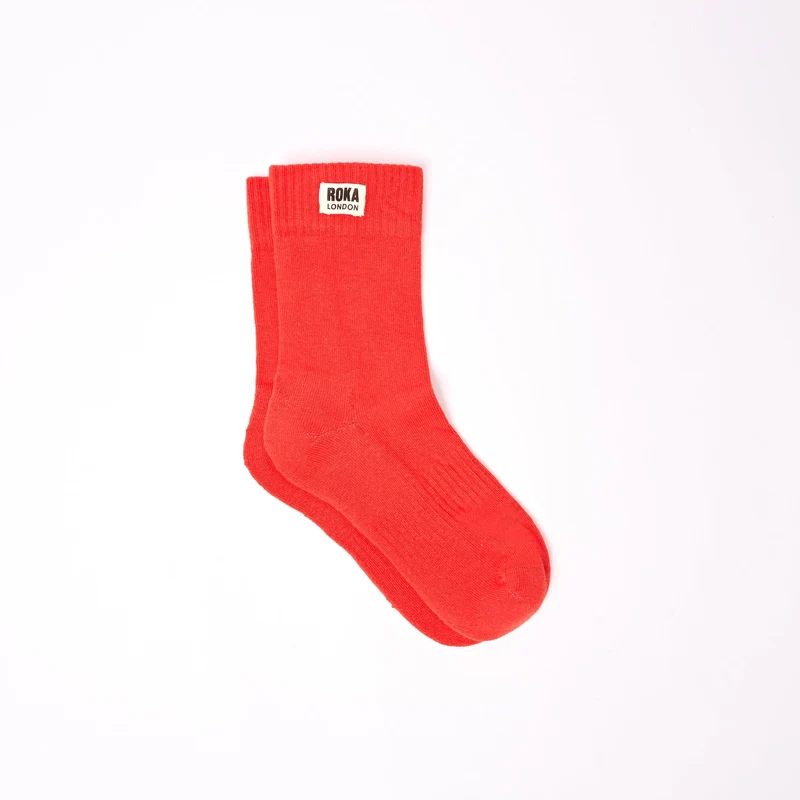ROKA Wimbledon Bio-Baumwollsocken | Cranberry
