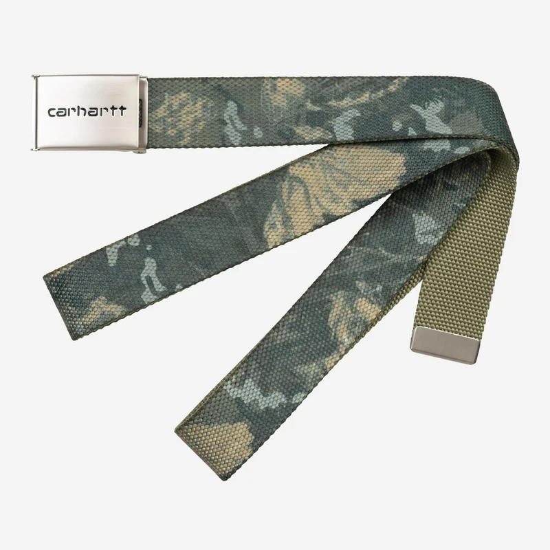 Carhartt WIP Herren-Gürtel mit Chromclip | Camouflage-Grün