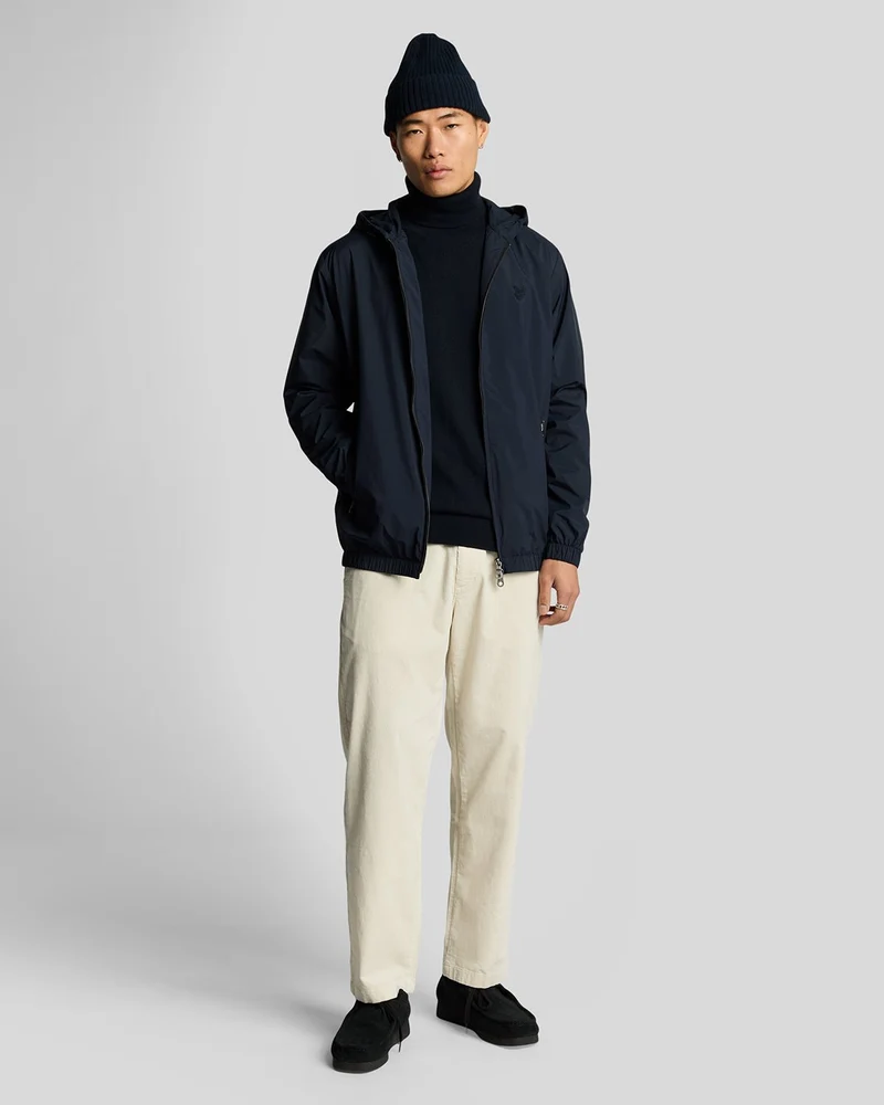 Lyle & Scott Herren-Rollkragenpullover aus Baumwollmerino | Dunkelblau