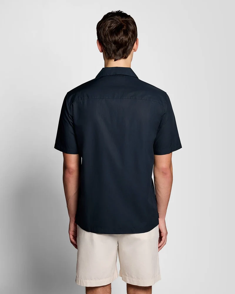Lyle & Scott Herrenhemd aus Popeline mit Reverskragen | Carbon