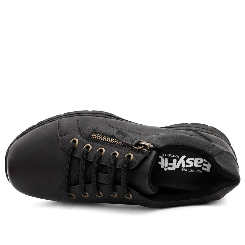 Extra Wide Zip & Lace Trainers - BETRINA / 329 761 - Black