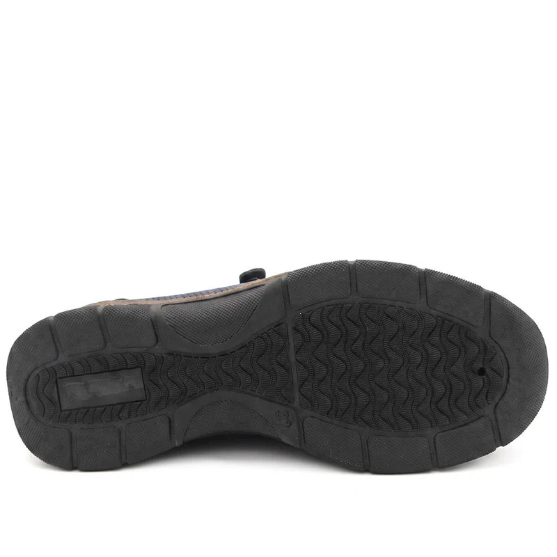 Wide Fit Casual Zip & Lace Shoes - WOIL44055 / 329 767 - Navy