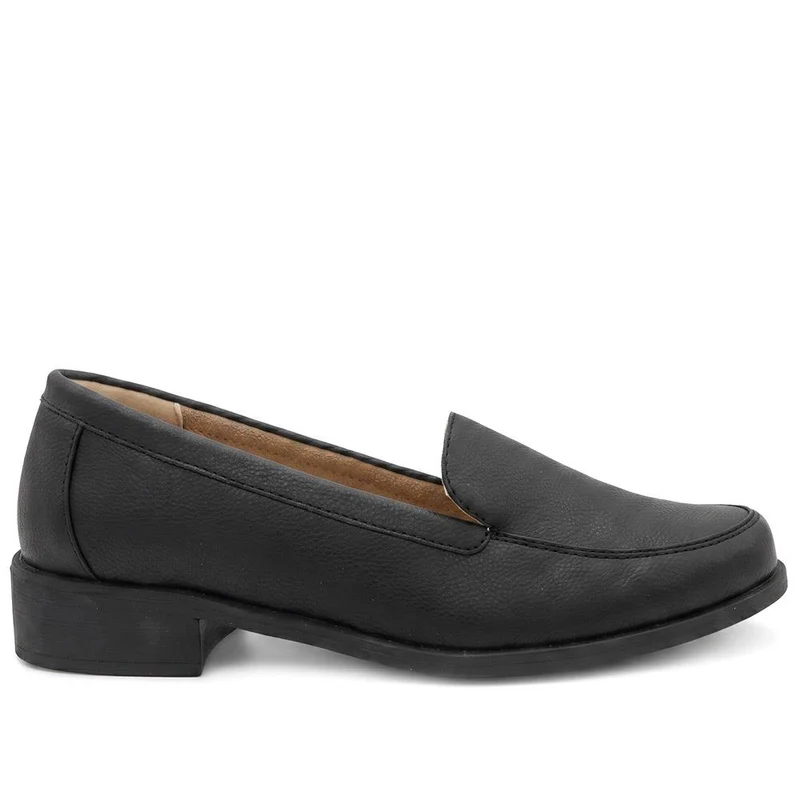 Smart Block Heel Loafers - WBINS44015 / 329 754 - Black