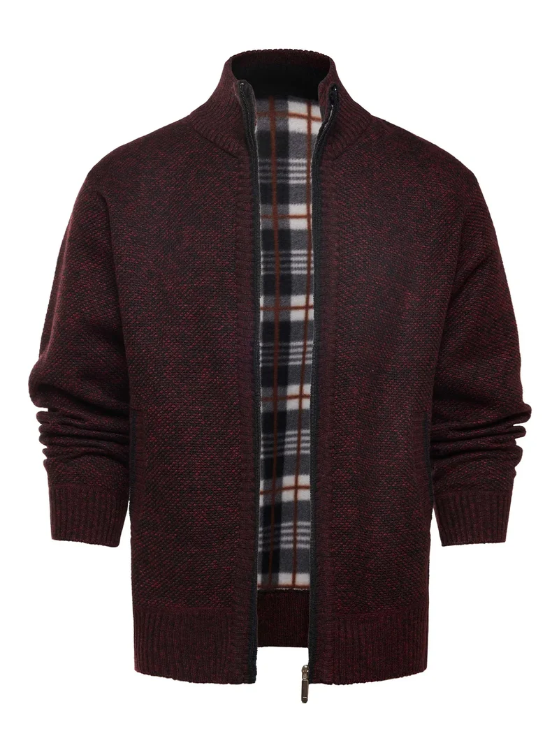 Strickjacke mit Reißverschluss und Stehkragen – Joshua