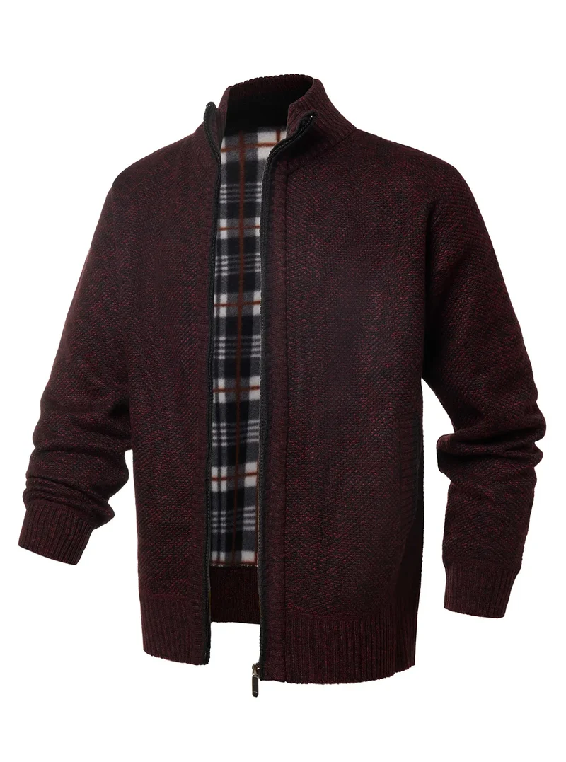 Strickjacke mit Reißverschluss und Stehkragen – Joshua