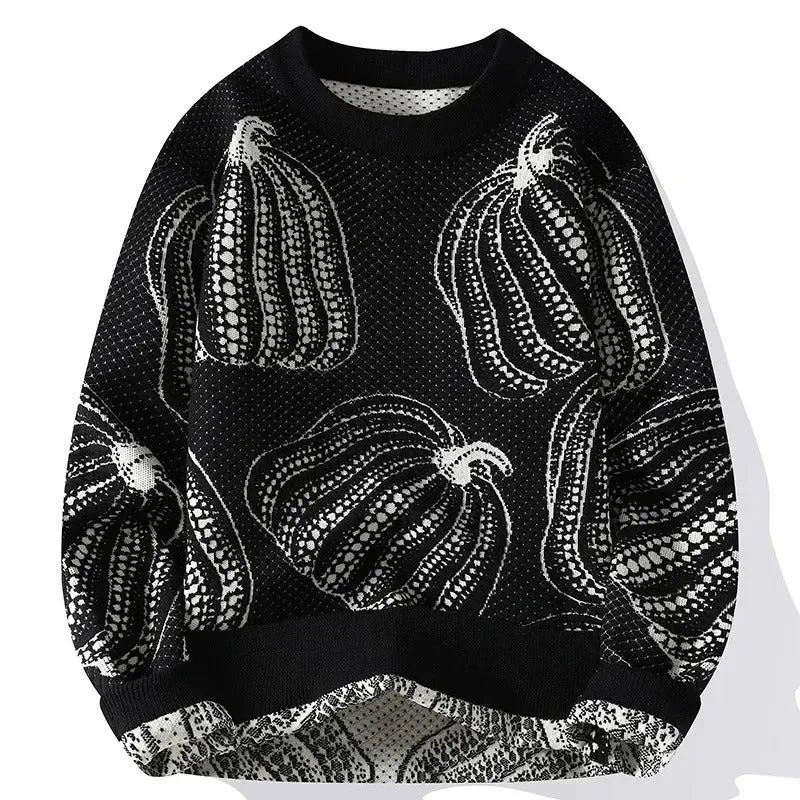 Strickpullover mit Kürbismuster – Gino