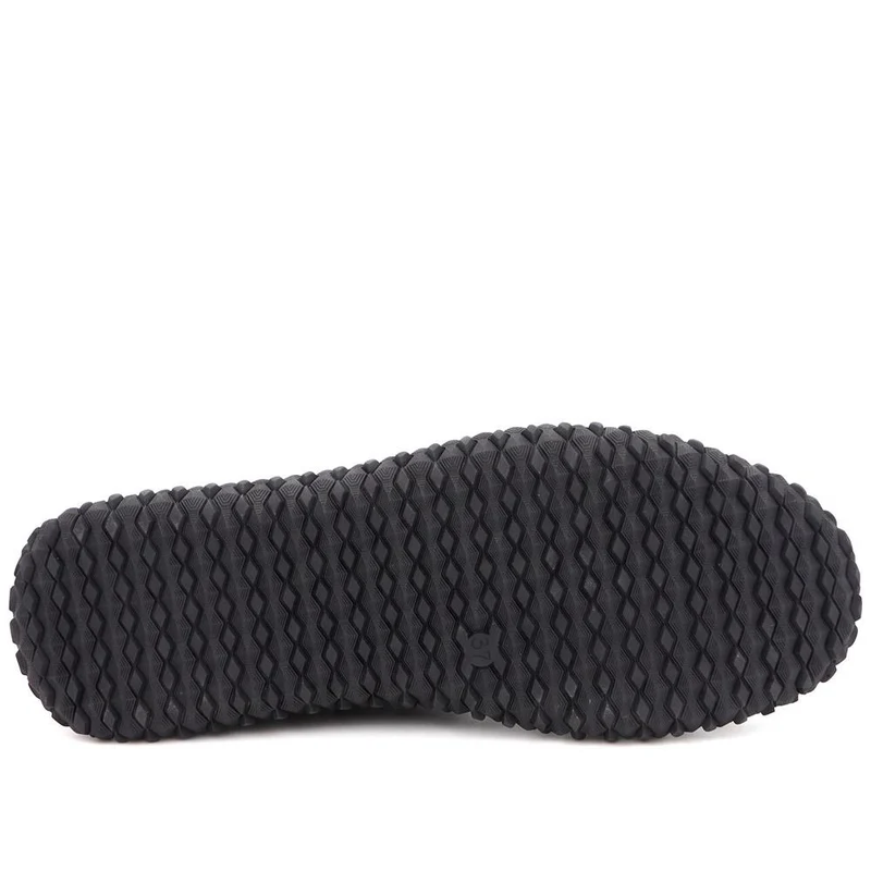 Loretta Leather Trainers - HAK38023 / 324 496 - Black-Black