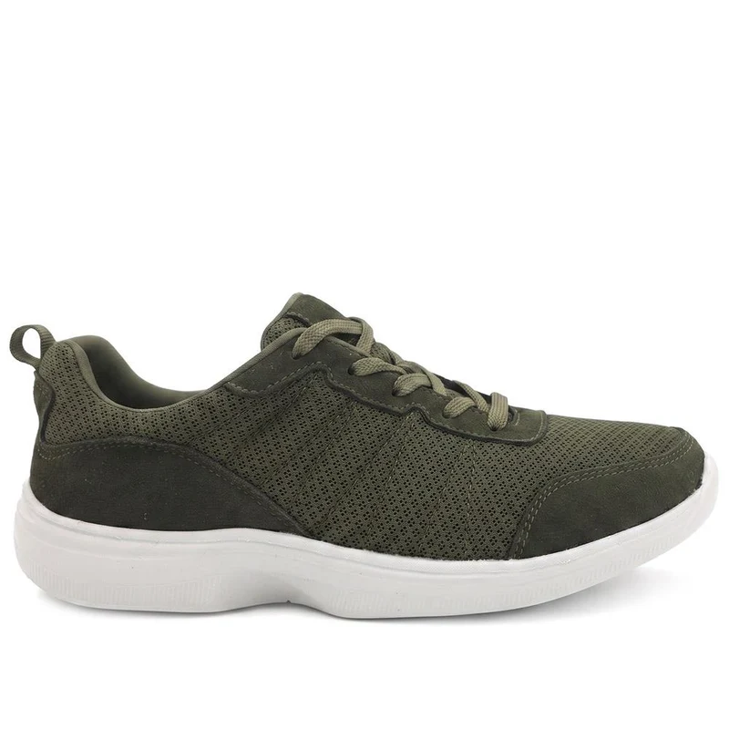 EasyFit Extra Wide Mesh Lace Up Trainers - SIDRA / 329 941 - Khaki