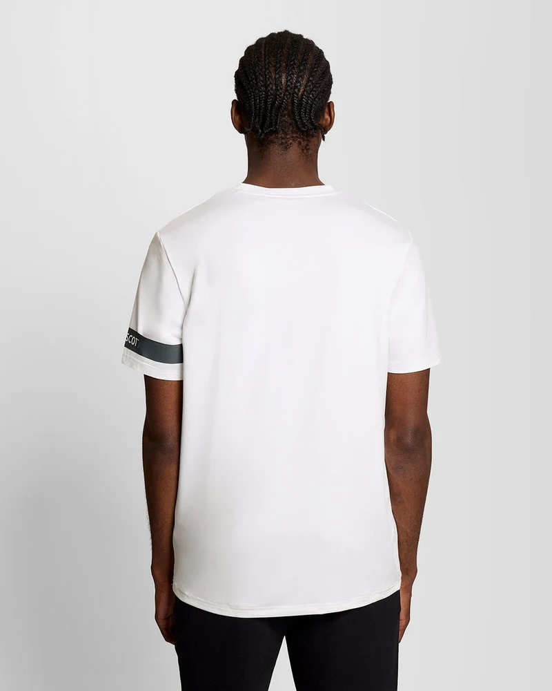 Lyle & Scott Herren-Sport-T-Shirt mit Ärmeldetails | Weiß