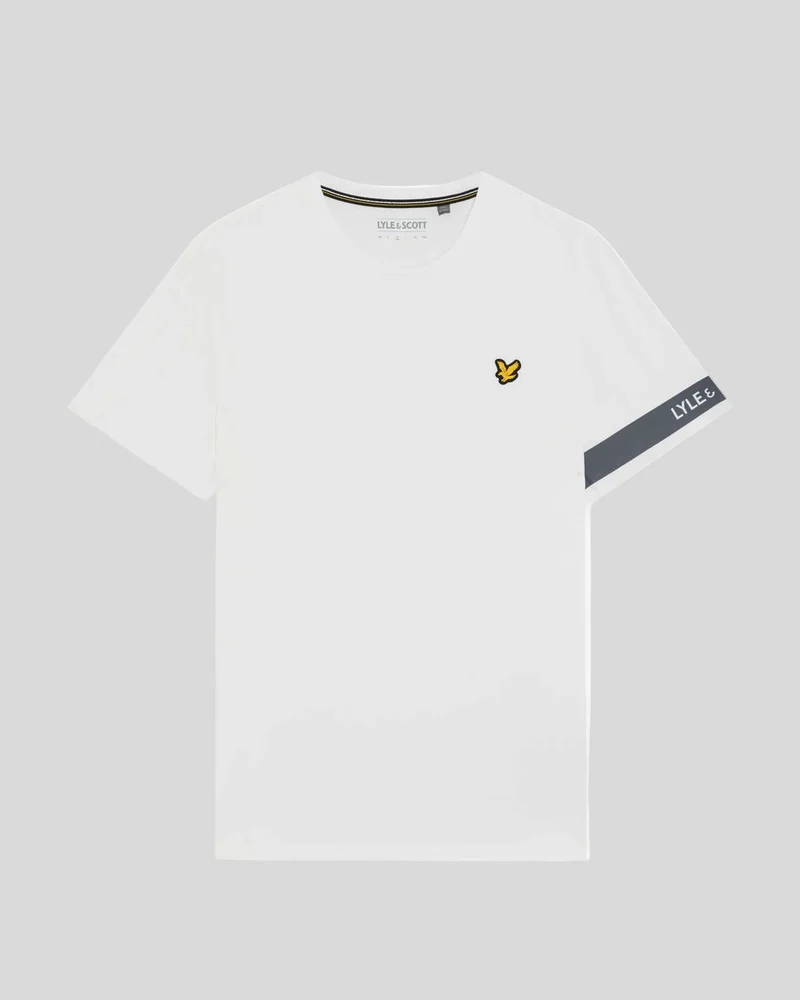Lyle & Scott Herren-Sport-T-Shirt mit Ärmeldetails | Weiß