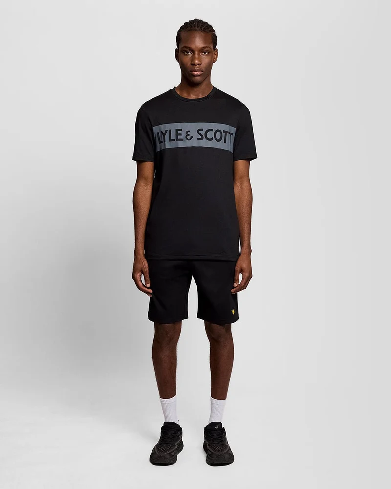 Lyle & Scott Herren-Sport-T-Shirt mit Brustlogo | Tiefschwarz