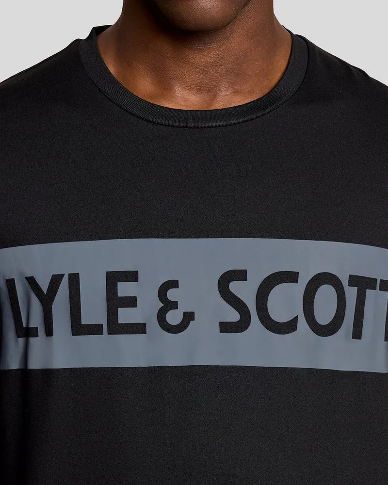 Lyle & Scott Herren-Sport-T-Shirt mit Brustlogo | Tiefschwarz