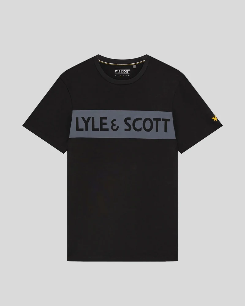 Lyle & Scott Herren-Sport-T-Shirt mit Brustlogo | Tiefschwarz