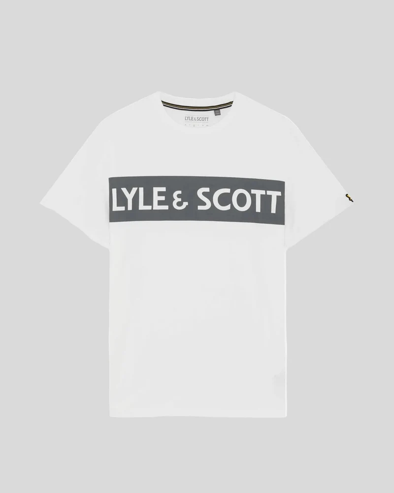 Lyle & Scott Herren-Sport-T-Shirt mit Brustlogo | Weiß