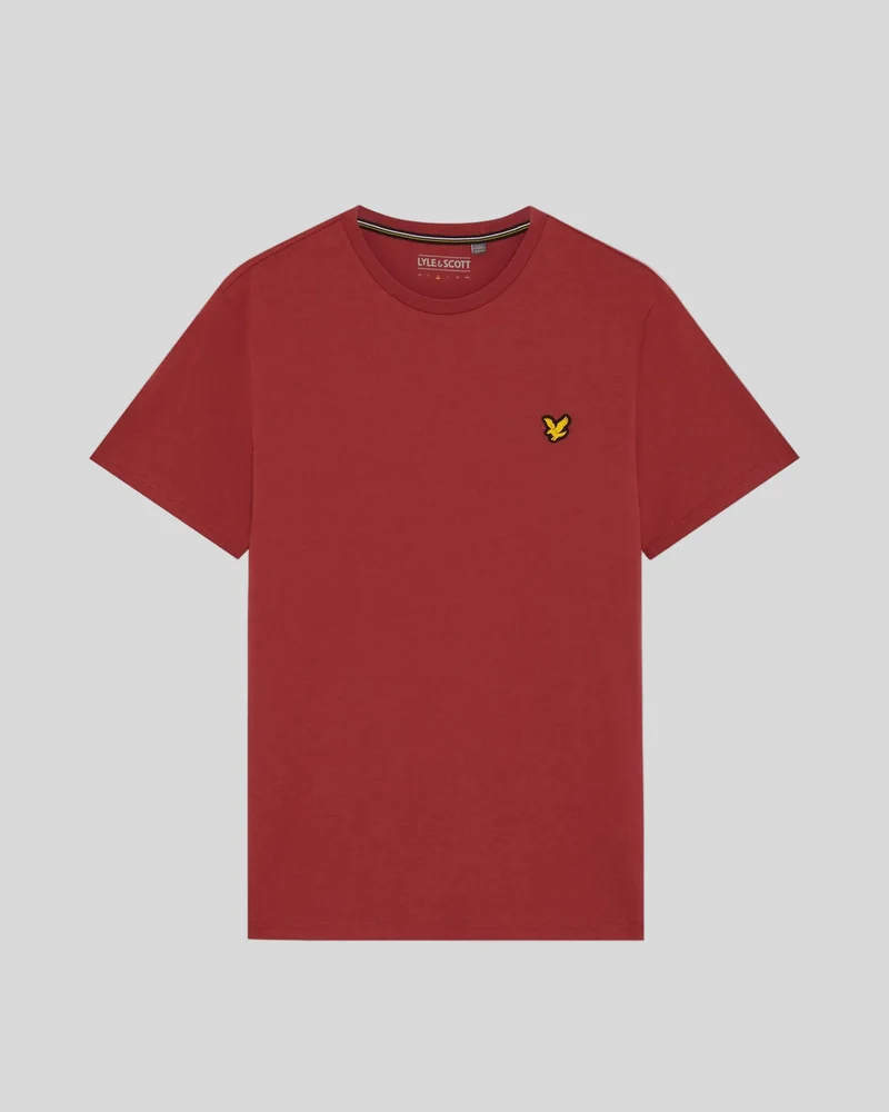 Lyle & Scott Herren-Sport-T-Shirt mit kurzen Ärmeln | Granatrot