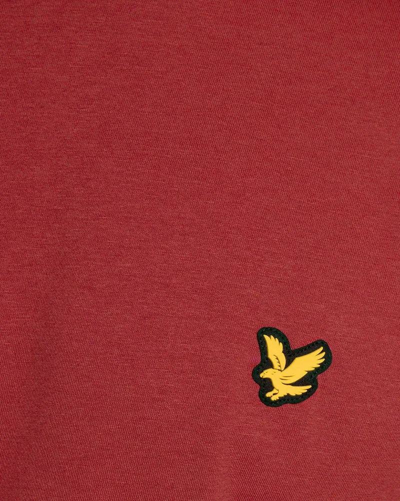 Lyle & Scott Herren-Sport-T-Shirt mit kurzen Ärmeln | Granatrot