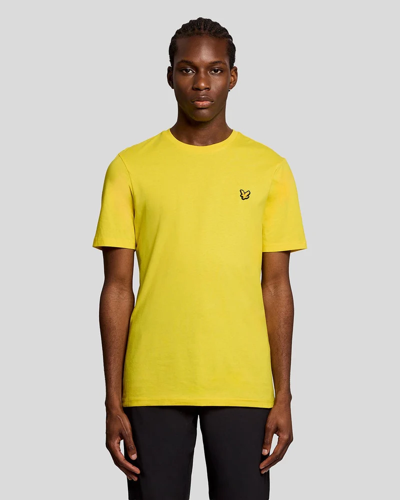 Lyle & Scott Herren-Sport-T-Shirt mit kurzen Ärmeln | Leuchtendes Gelb
