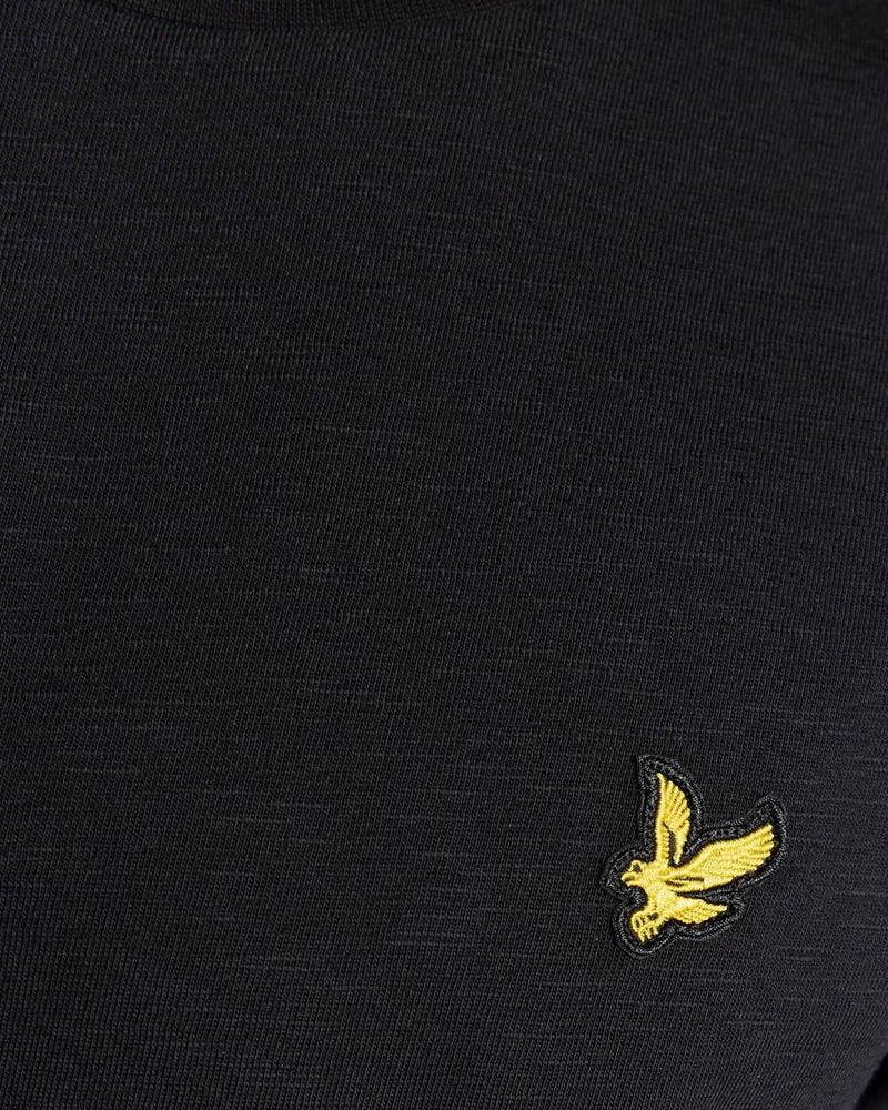 Lyle & Scott Herren-T-Shirt aus feiner Baumwolle (Slub-Baumwolle) | Tiefschwarz