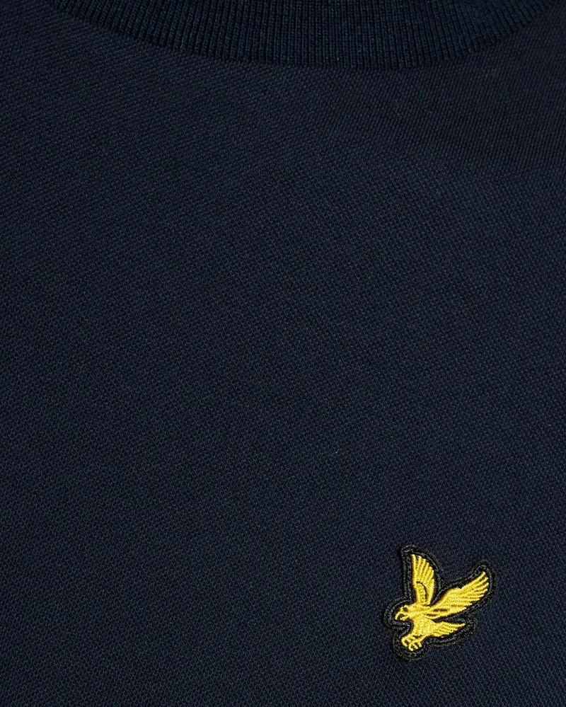 Lyle & Scott Herren-T-Shirt mit feinen Spitzen | Dunkelmarineblau Kreide