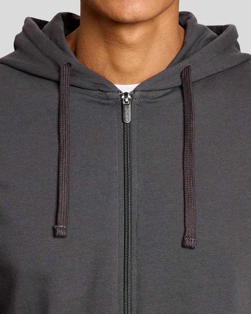 Lyle & Scott Leichter Herren-Loungehoodie mit Reißverschluss | Gunmetal