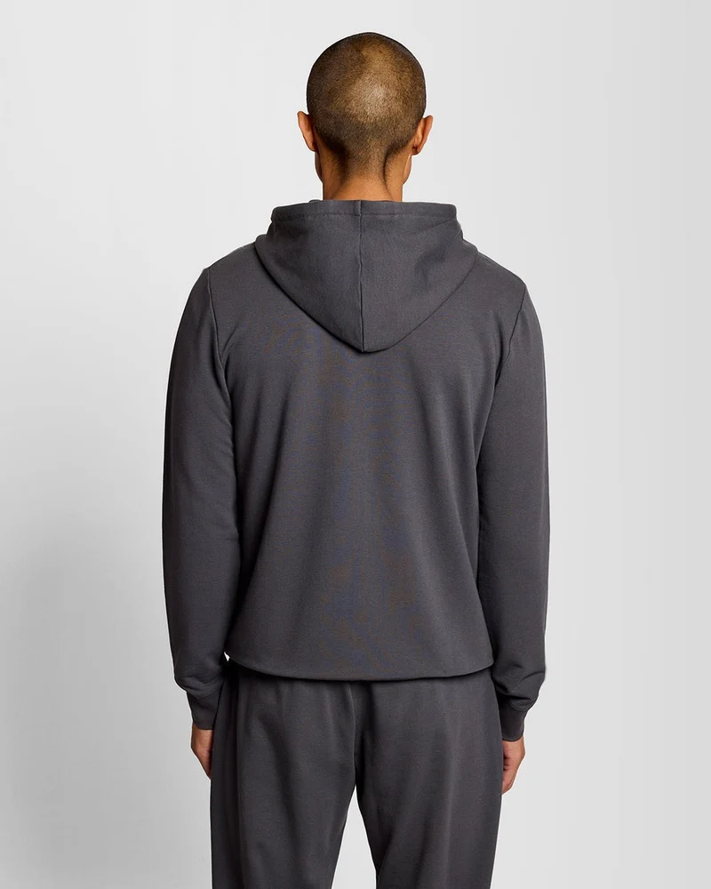 Lyle & Scott Leichter Herren-Loungehoodie mit Reißverschluss | Gunmetal