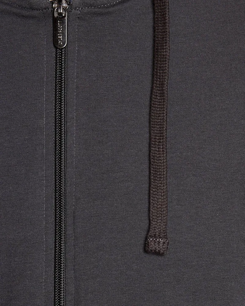 Lyle & Scott Leichter Herren-Loungehoodie mit Reißverschluss | Gunmetal