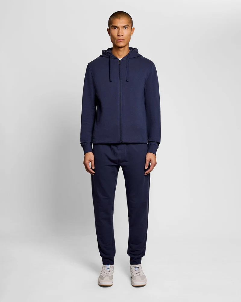Lyle & Scott Leichter Herren-Loungehoodie mit Reißverschluss | Marineblau