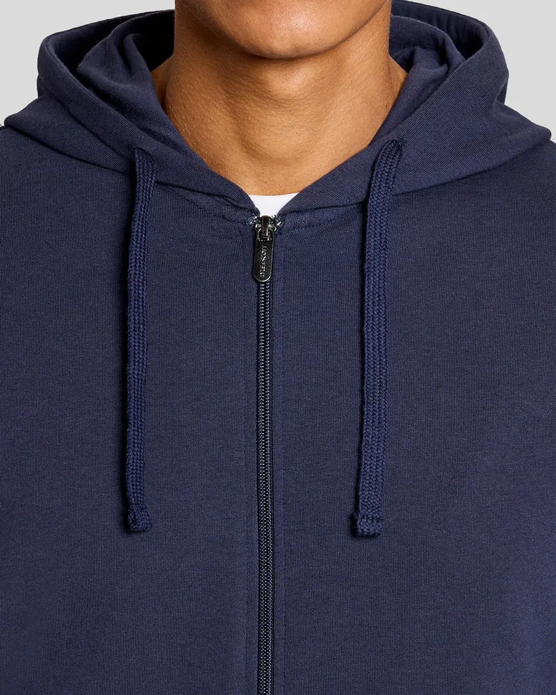 Lyle & Scott Leichter Herren-Loungehoodie mit Reißverschluss | Marineblau