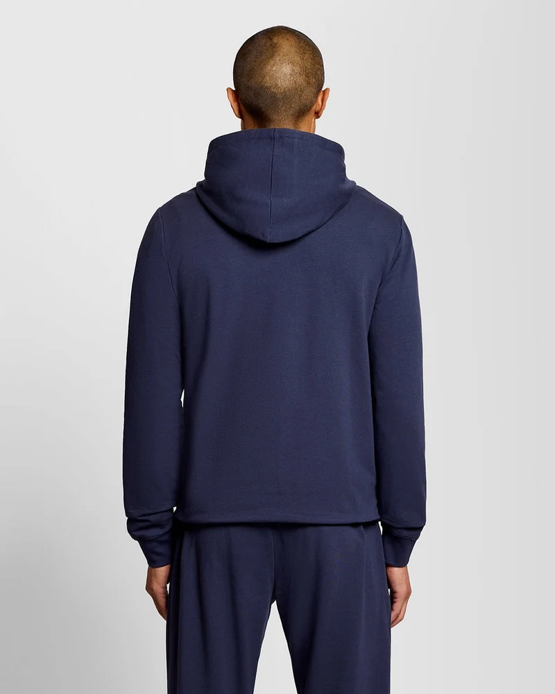 Lyle & Scott Leichter Herren-Loungehoodie mit Reißverschluss | Marineblau