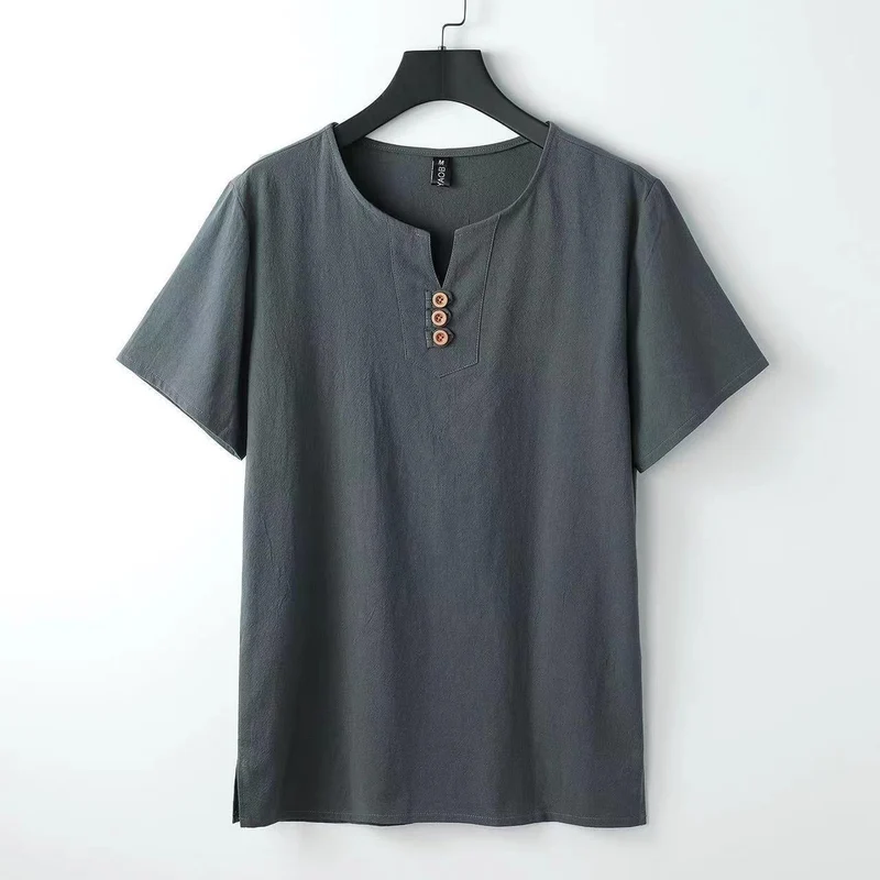 Leinen-T-Shirt mit Button-Down-Ausschnitt - Carter's