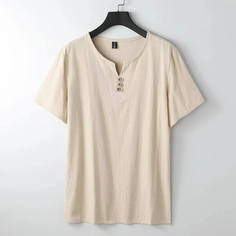 Leinen-T-Shirt mit Button-Down-Ausschnitt - Carter's