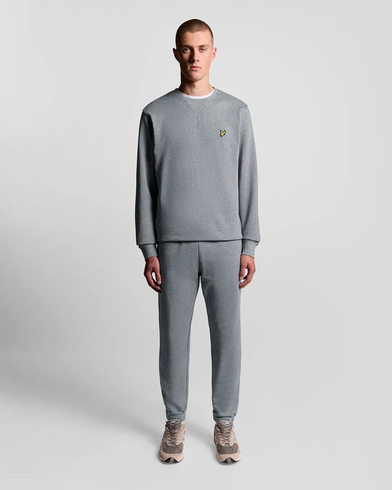 Lyle & Scott Herren-Sweatshirt mit Rundhalsausschnitt | Mittelgrau meliert