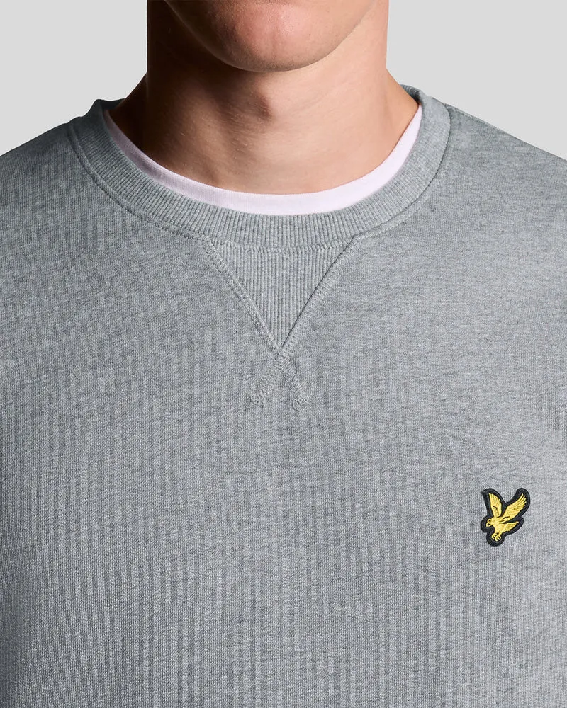 Lyle & Scott Herren-Sweatshirt mit Rundhalsausschnitt | Mittelgrau meliert