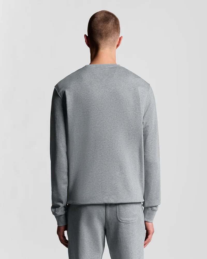 Lyle & Scott Herren-Sweatshirt mit Rundhalsausschnitt | Mittelgrau meliert