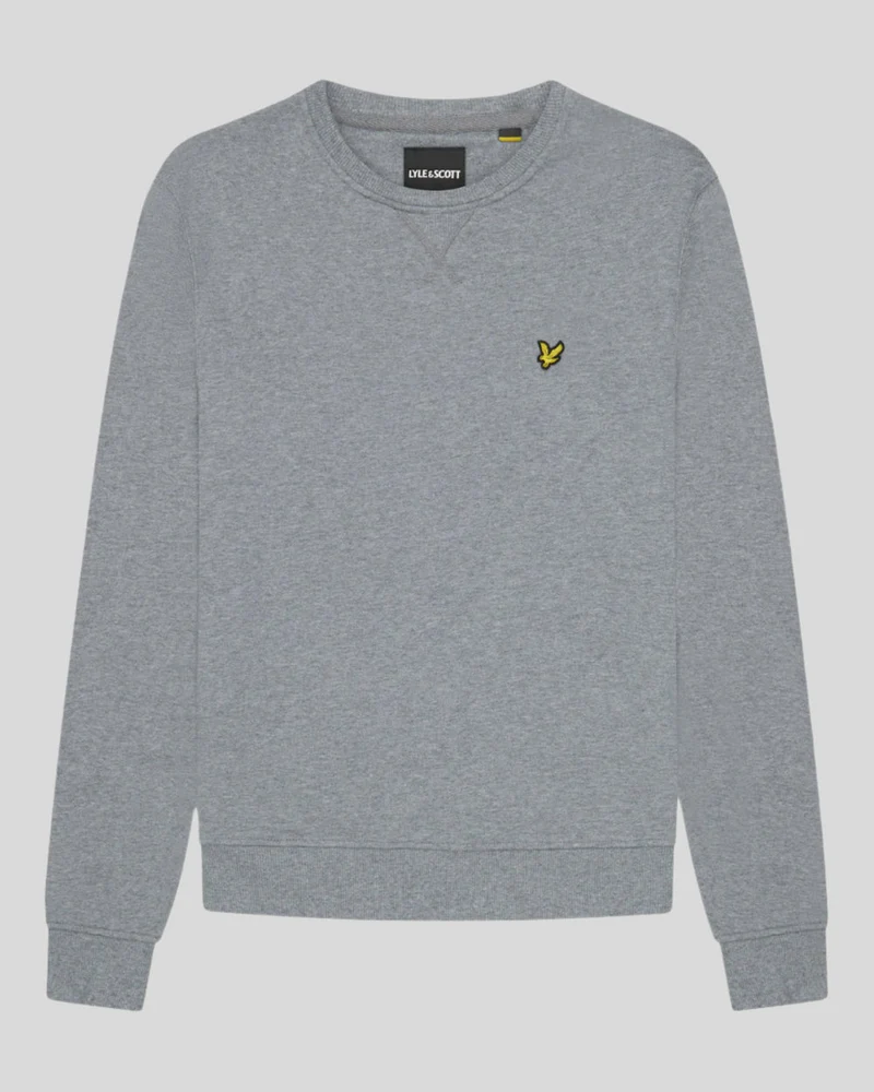Lyle & Scott Herren-Sweatshirt mit Rundhalsausschnitt | Mittelgrau meliert